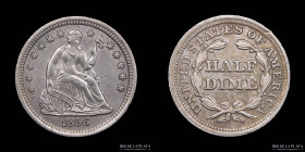USA. Half Dime 1856 O. Seated Liberty. KM# A62.2