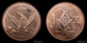 USA. Onza de Cobre. Motivos masonicos