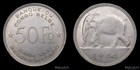 Congo Belga. Leopold III. 50 Francs 1944. KM27