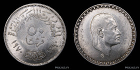 Egipto. 50 Qirsh 1970. Presidente Nasser. KM423