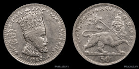 Etiopia. Haile Selassie I. 50 Matonas 1923. KM31