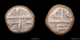 India Britanica. Madras. 1/2 Dudu (5 cash) 1777. KM305