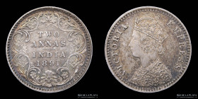 India Britanica. 2 Annas 1891. KM488