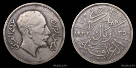 Irak. Faisal I. Riyal. 200 fils 1350AH (1932). KM101