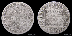 Nepal. Prithvi Bir Bikram. 2 Mohars 1833 (1911). KM656