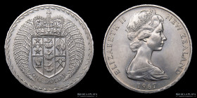Nueva Zelanda. Elizabeth II. 1 Dollar 1967. KM38
