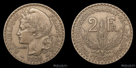 Togo. 2 Francs 1925. KM3