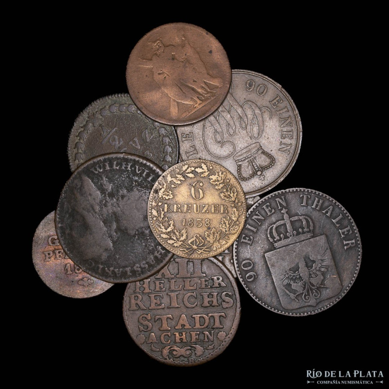 Alemania. Lote x11. 1732-1863. Fraccionarias de cobre. Incluye Aachen, Prusia, F...