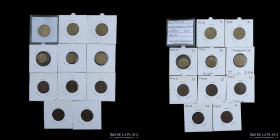 Alemania. Lote x11. Weimar. 1 a 10 Pfennig 1923 a 1929. Escasas