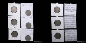 Alemania. Lote x6. 1 Mark 1950 a 1963. Todas escasas