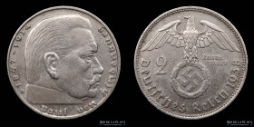 Alemania. 2 Mark 1938 D. KM93