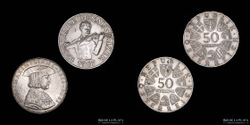 Austria. Lote x2. 50 Schilling 1967-1969. Conmemorativas