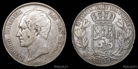 Belgica. Leopold I. 5 Francs 1849. KM17