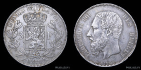 Belgica. Leopold II. 5 Francs 1870. KM24