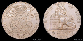 Belgica. Leopold II. 5 Centimes 1852. KM5.1