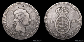 Dinamarca. Christian VII. 1 Speciedaler 1795. KM651