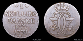 Dinamarca. Christian VII. 1 Skilling 1771. KM616