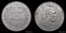 Dinamarca. Christian IX. 2 Kroner 1888. KM799