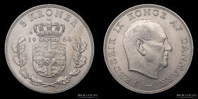 Dinamarca. Federico IX. 5 Kroner 1964. KM853