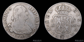 España. Carlos IV. 4 Reales 1792 MF. Madrid. KM431.1