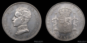 España. Alfonso XIII. 2 Pesetas 1905 SM-V. KM725