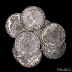 España. Lote x8. 50 Centavos 1880 a 1926. Plata