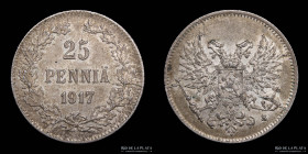 Finlandia. 25 Pennia 1917 S. KM19