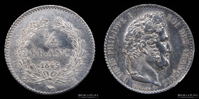 Francia. Louis Philippe. 1/4 Franc 1845 B. KM740.2