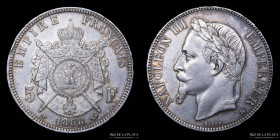 Francia. Napoleon III. 5 Francs 1868 A. KM799