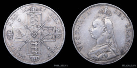 Gran Bretaña. Victoria. Half Crown 1887. KM764