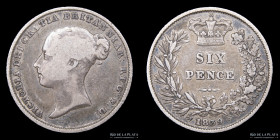 Gran Bretaña. Victoria. 6 Pence 1839. KM733