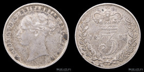Gran Bretaña. Victoria. 3 Pence 1887. KM730