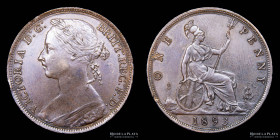 Gran Bretaña. Victoria. One Penny 1893. KM755