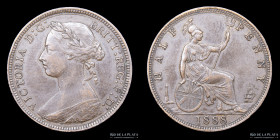 Gran Bretaña. Victoria. Half Penny 1888. KM754