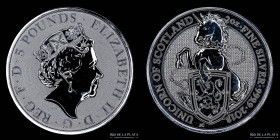 Gran Bretaña. 5 Pounds 2018. Unicorn of Scotland. KM1591