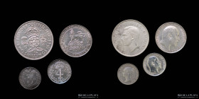 Gran Bretaña. Lote x4. Distintas denominaciones (1850-1944)