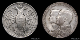Grecia. 30 Drachmai 1964 Royal Marriage. KM87