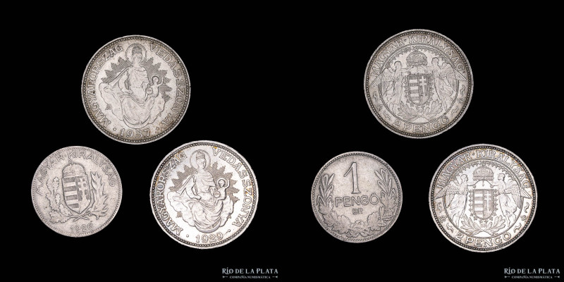 Hungria. Lote x3. 2 y 1 Pengo. Plata (VF/XF)

Nota: Todos los precios están ex...