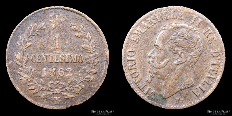 Italia (Reino) Vittorio Emanuele II (1861-1878) 1 Centesimo 1862 N. Napoles Mint...