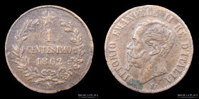 Italia. V. Emanuele II. 1 Centesimo 1862 N. KM1