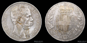 Italia. Umberto I. 5 Lire 1879 R. KM20