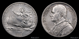 Vaticano. Pio XI. 5 Lire 1935. KM7