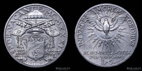 Vaticano. 5 Liras 1939. Sede Vacante. KM20