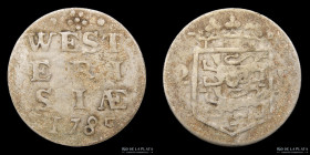 Paises Bajos. Frisia. 2 Stuivers 1785. KM106.1