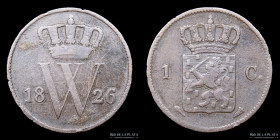 Paises Bajos. Willem I. 1 Cent 1826. KM47