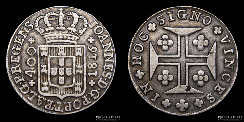 Portugal. Joao VI (1816-1826) 400 Reis 1816. AG.917; 35mm; 13.60g. KM331 (XF) Su...