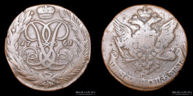 Rusia. Catalina II. 5 Kopecks 1761. KMC9.2