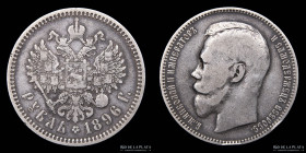 Rusia. Nicolas II. 1 Rublo 1896. KMY57.3
