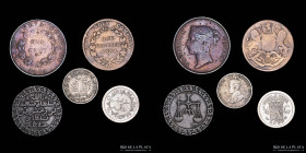 Asia. Colonias. Lotes x5. 1845 a 1930. A clasificar