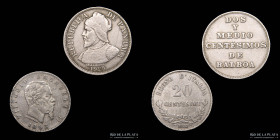 Italia. Panama. Lote x2. 20 centesimi- 2 1/2 centesimos de Balboa